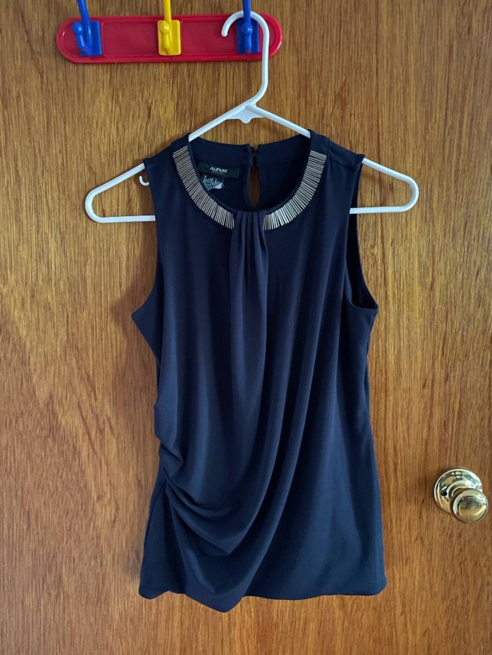 Alfani black work blouse